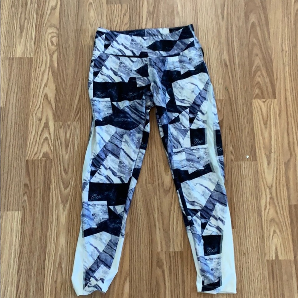 Marika blue and white leggings xs